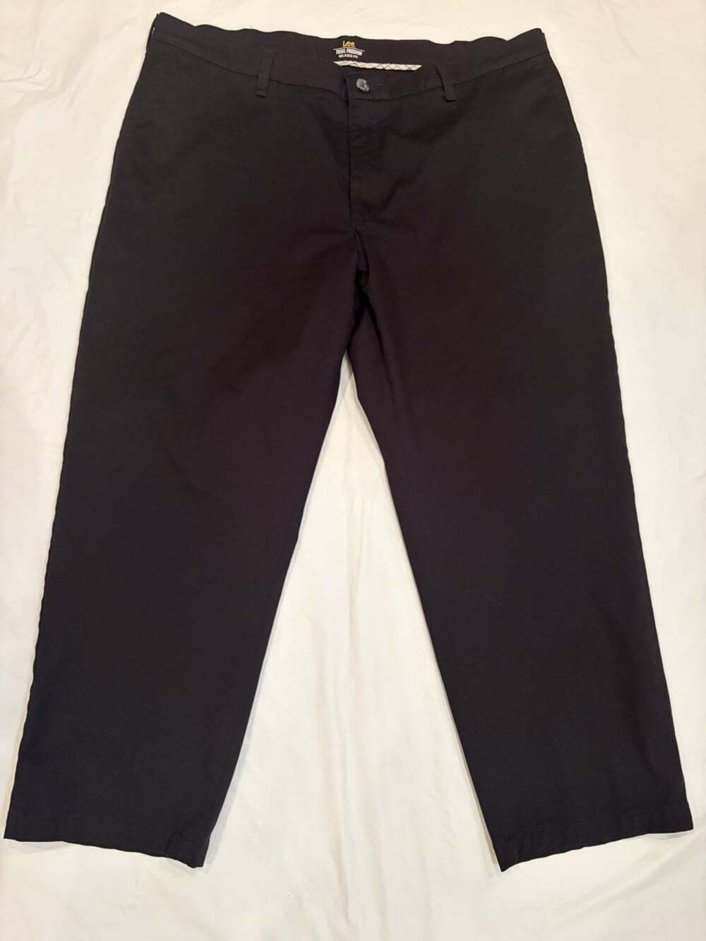 Lee Total Freedom Pants Men's 40x29 Black Relaxed Fit Chino
